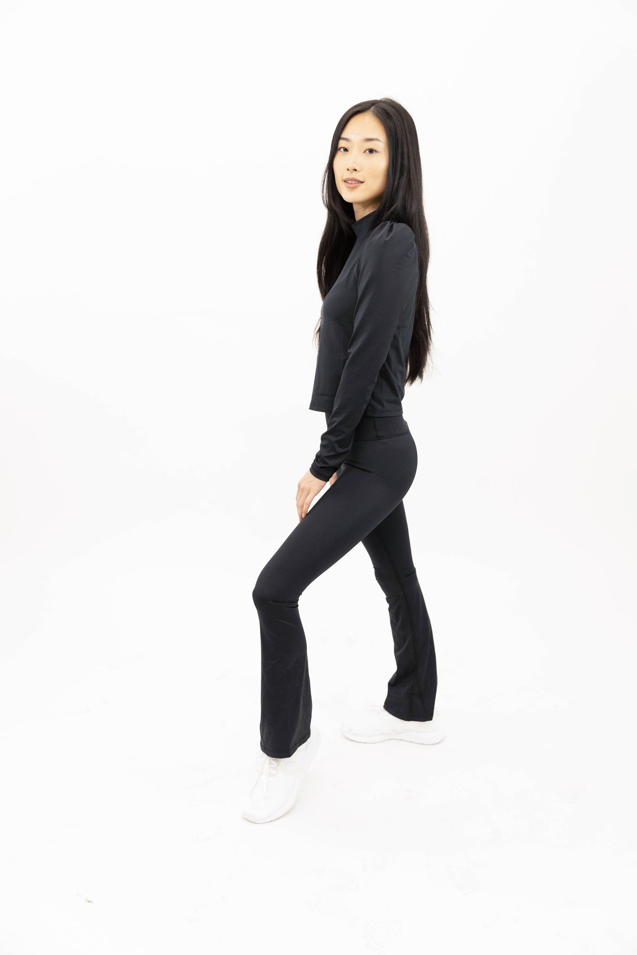 The Flare Pant in Pure Black