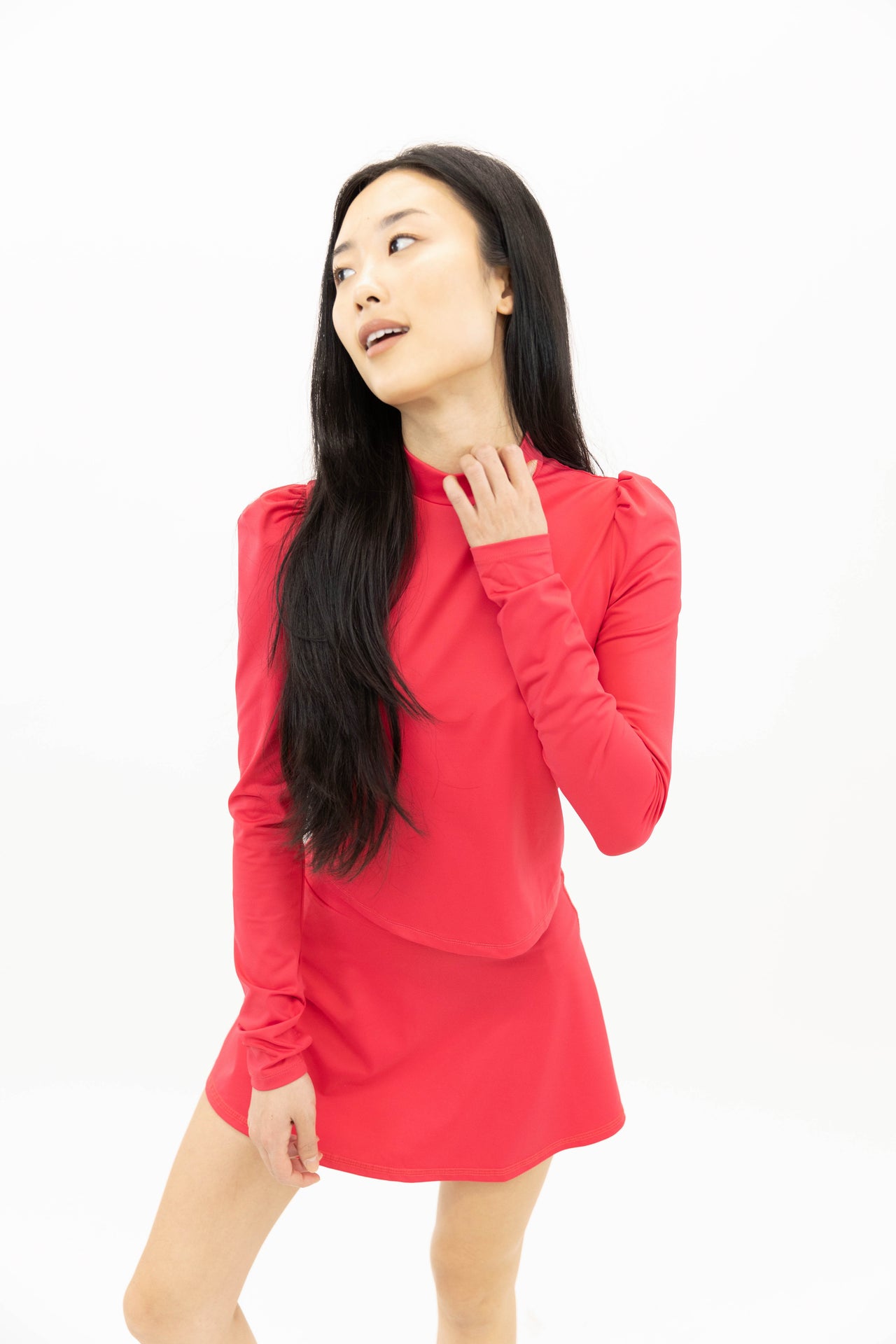 The Sun Blouse in Carnation Red